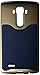 Pomufa Wavelength Series Shockproof Textured Pattern Grip Cover for LG G4 - Navy Blue