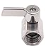 DERNORD 1/2 inch Stainless Mini Ball Valve NPT Female x Male Thread SUS316