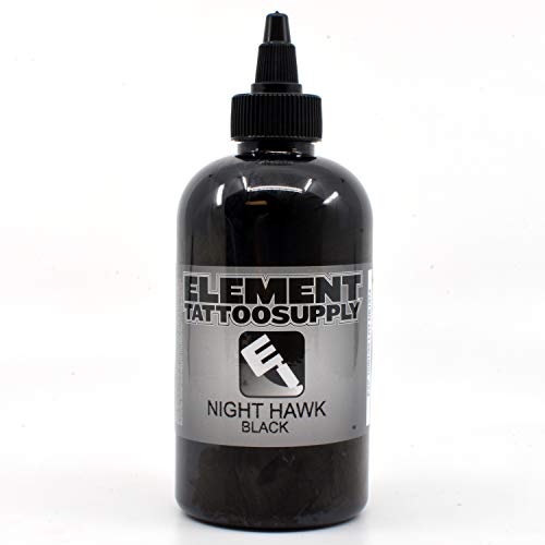 Element Tattoo Supply Dark Black Tattoo Ink Lining Shading Color Tattooing Nighthawk 1oz 2oz 8oz Bottles - Thumbnail 4