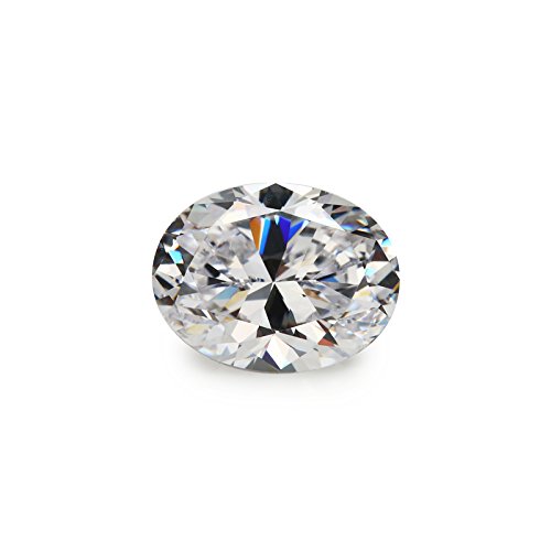 50pcs 4x6mm AAAAA Oval Machine Cut White Loose CZ Stones Cubic Zirconia Synthetic Gemton (4x6mm 50pcs)