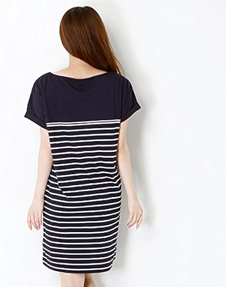 Amazon フレッドペリー レディース Fred Perry ワンピース ボーダーtシャツワンピース 395ネイビー 10 M ワンピース チュニック 通販