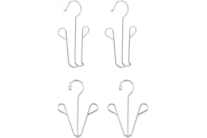 UtySty 4 Pack Shoes Hanger Shoes Drying Rack Stainless Steel Shoe Display Hook Space Saver Storage Organizer for Hanging Muddy Wet Shoes Flip Flops Sandals Sneakers Boots Gloves Garage Closet