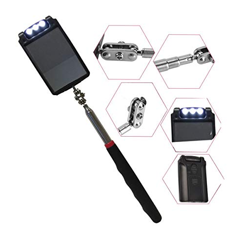 Telescopic Inspection Mirror ,Telescopic lamp Inspection Mirror, 360 Rotating lamp Inspection Mirror, Mechanics Mirror, Inspection Mirror, car Inspection Mirror