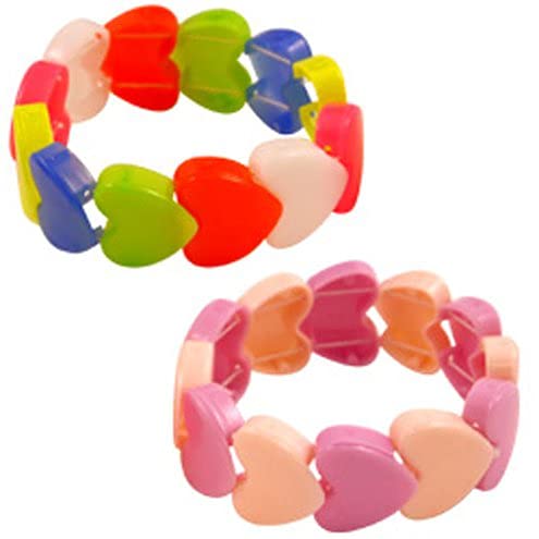 Childrens Plastic Heart Shaped Bracelet