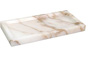 Small Marble Bathroom Tray, Real Marble Vanity Tray, Natural Stone Organizer for Countertop, Mini Marble Organizer for Jewelr