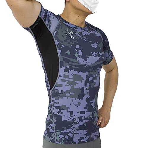 vf VFIT Men's Short-Sleeved Sports Fitness Breathable Quick-Drying Compression T-Shirt