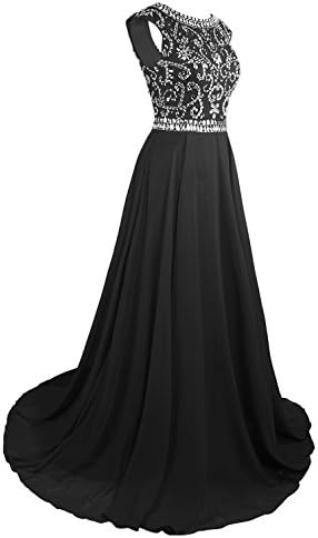 MsJune Long Prom Dresses Cap Sleeves Bridesmaid Wedding Guest Gowns Beaded 2017