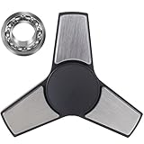 Metal Fidget Spinner Toy Prime - Quiet Tri Figit Spinner - Quality R188 High Speed Bearings – Cool Fidget Spinner Prime - Stress Relief ADHD Fidget Toys - Black and Silver Nomad Pro Q1 Hand Spinner