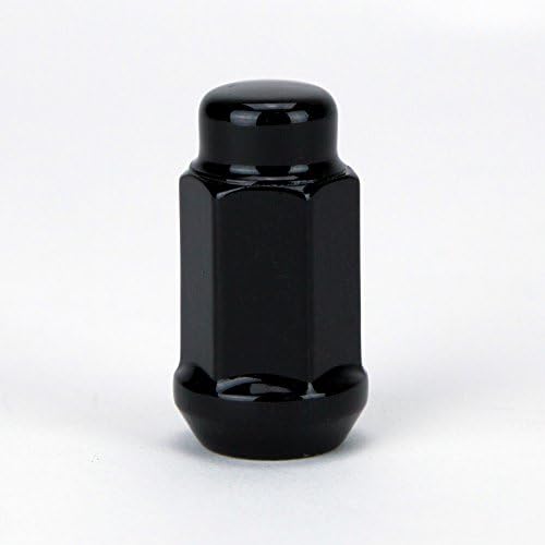 Black Bulge Acorn Lug Nuts (14x1.5) 3/4" Hex 1.72" Long- Pack of 32