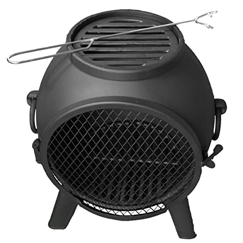 Prairie Fire Chiminea Fireplace by The Blue Rooster RustFree Cast