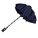 Orbisey Compact Auto Open and Close One-Handed Outdoor Rain Umbrella - Durable, Lightweight, One Button Press to Open and Close (Navy)