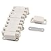 uxcell Grey White Plastic Housing Plate Door Magnetic Catch Latch Pack of 10