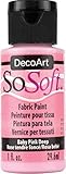 DecoArt SoSoft Fabric Acrylics Paint, 1-Ounce, Baby Pink Deep