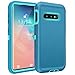 FOGEEK Compatible with Samsung Galaxy S10e Case, Protective Cover, Full Protection Rugged Case [Support Wireless Charging][Dust-Proof] for Galaxy S10e [5.8 inch] 2019 (Tea Blue/Light Blue)