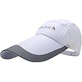 LOCOMO Men Women Super Extra 5.5" Long Bill Fishing Hat Mesh Back Trucker Snapback Baseball Brim Sun Cap Black