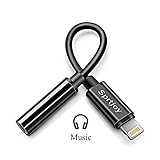 Lightning to 3.5mm Headphone Jack Adapter for iPhone 7/ iPhone 7 Plus Lightning Port to 3.5mm Female Audio Jack Headphone Cable Adapter (Black)