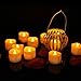 BEICHI 24pcs Amber Yellow LED Tealight Candles, Over 150 Hours of Light-time, Battery Operated Realistic Tea Lights, Flickering Bright Tealights, Ideal for Valentine's Day, Mother's Day and Birthday