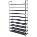 SONGMICS 10 Tiers Shoe Rack 50 Pairs Non-woven Fabric Shoe Tower Storage Organizer Cabinet 39.4 x 11.1 x 68.9 Inches Dark Brown ULSH11Z