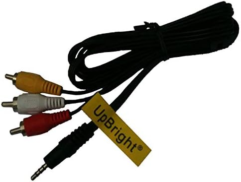 UpBright New AV 3.5mm A/V Plug to 3 RCA Audio Video TV Cable Cord Lead Compatible with MXQ Amlogic S805 Android 4.4 Quad Core 8GB XBMC 1080P WiFi KODI Smart TV Box