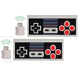 MOYEEL Wireless Controller Compatible with NES Classic Mini Edition(2-Pack),No-Wired Joypad Gamepad with 2.4G Wireless Receiver for NES Classic Gaming System Console