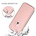 YINLAI iPhone 6 Case, iPhone 6S Case Shockproof 3 in 1 Hybrid Heavy Duty Hard PC Cover Soft Silicone Rubber Bumper Full Body Protective Phone Cases for Girls Women 4.7 inch iPhone 6/6S Rose Gold/Pink