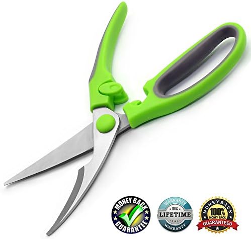 Kitchen Scissors &amp; Kitchen Shears Heavy Duty, Cooking Scissors Heavy Duty，Ultra Sharp, Premium Utility Scissors for Chicken, Meat, Fish, Poultry, Herbs, Vegetable, BBQ, Fruit, Seafood, Bone