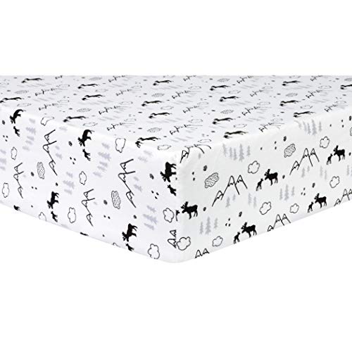 Trend Lab Deluxe Flannel Fitted Crib Sheet, Lumberjack Moose Pricepulse