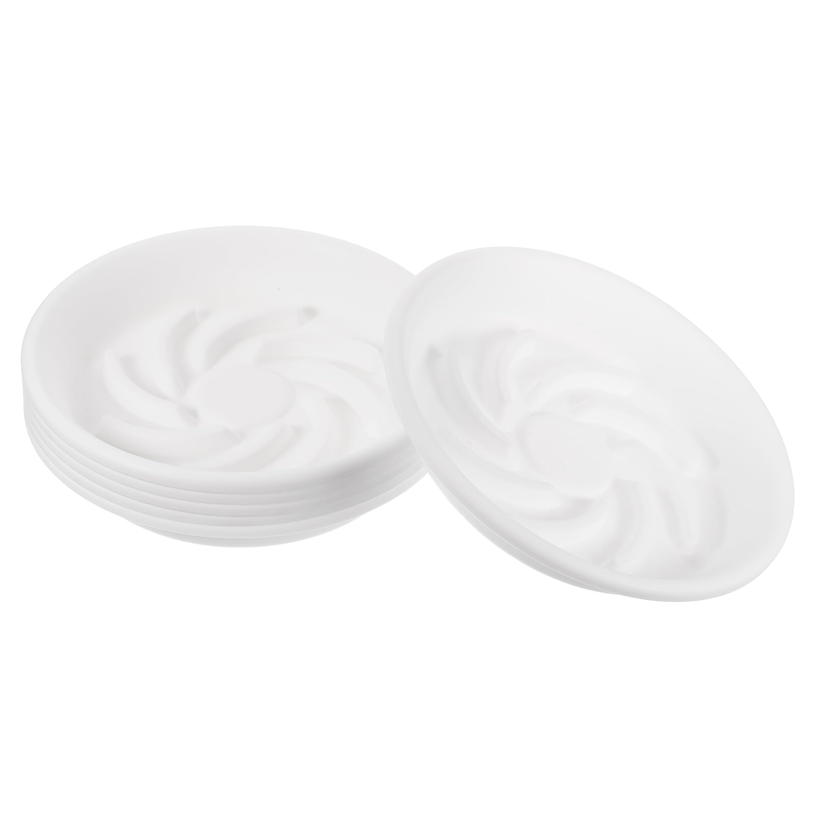 PATIKIL Plant Saucer Drip Tray 7.3 Inch, 6 Pack Plastic Round Planter Trays Flower Pot Drainage Dish Plate Bases for Indoor Outdoor Home Garden Office Space, White