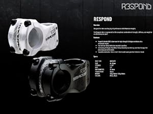 RaceFace Respond Mountain Bike Stem (Black, 31.8-mm Clamp, 10-Degreex45-mm, 1-1/8-Inch)