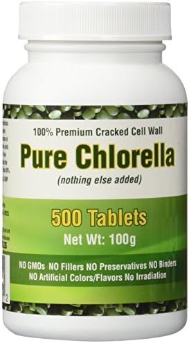 Premium Chlorella 500 TABLETS with CGF (Chlorella Growth Factor) - 100% Pure With Nothing Else Added by Good Natured by Good Natured