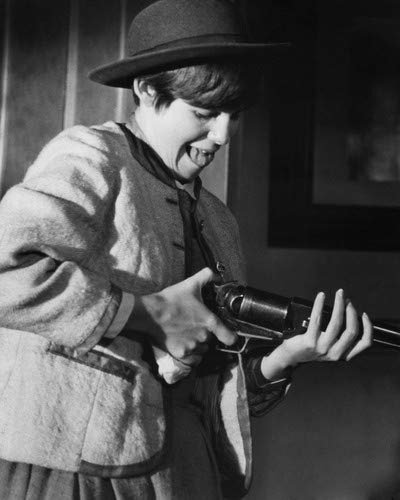 True Grit Kim Darby cocking large pistol 8x10 HD Aluminum Wall Art