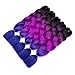 28 Inch Pre Stretched Braiding Hair 7 Packs Easy Crochet Braid Hair, Hot Water Setting Professional Soft Yaki Texture Ombre Braiding Hair Extensions