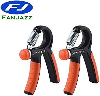 FanJazz 2 Pack Hand Grip Strengthener Strength Trainer Arm Hand Exerciser Non-Slip Gripper for Athletes Pianists Kids