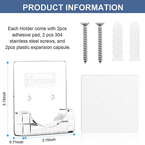 Adhesive Shower Curtain Rod Holder Kitosun Wall Mount Bathroom