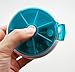 Meta-U Round Plastic 7 Days Rotating Pills Dispenser Box (Green)