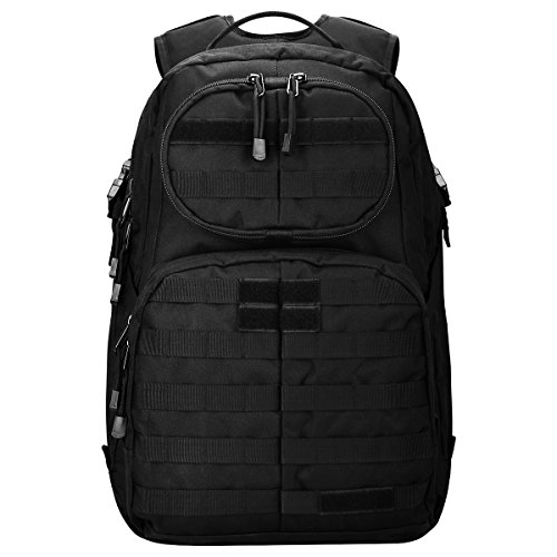 G4Free Multipurpose Tactical BackPack Large Camping Hiking Shoulder Pack 40L (Black)