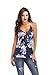 Women's Tank Tops Floral Sexy Spaghetti Strap Front Zipper Cami Blouses