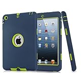 HT Ultra Slim Hybrid Dual Layer Protective Case for iPad mini 1 / 2 / 3 - Dark Blue
