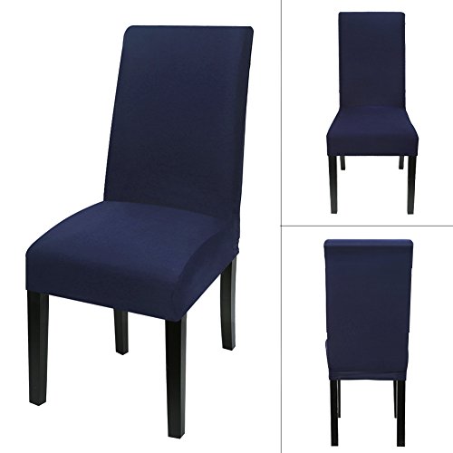 image for Fuloon 6 Pack Super Fit Stretch Removable Washable Short Dining Chair 
