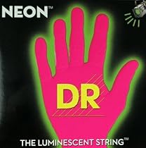 DR Strings Hi-Def NEON Pink Coated Medium 7-String Electric Guitar Strings (10-56) Neon Pink
