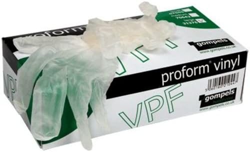 100 X Disposable Clear Powder Free Gloves, Latex Free, Strong HIGH Quality (Medium)