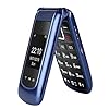 Uleway-Big-Button-Mobile-Phone-for-Elderly-Dual-Sim-Free-Flip-Phone-UnlockedBasic-Mobile-Phone-with-SOS-Button-Loud-Speaker-for-Senior2G-Blue uleway Big Button Mobile Phone for Elderly, Pay As You Go Flip Phone, Unlocked Basic Phone with SOS Emergency Button…