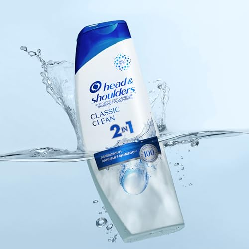 HEAD & SHOULDERS ANTI-DANDRUFF SHAMPOO AND CONDITIONER, CLASSIC CLEAN 2-IN-1, 1% PYRITHIONE ZINC, FLAKE CONTROL, DEEP CLEAN, SCALP CARE, FRESH SCENT, 8.45 FL OZ