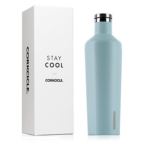 Corkcicle Canteen Waterman Collection-Water Bottle & Thermos-Triple Insulated Shatterproof Stainless Steel, 25 oz, Waterman Seafoam