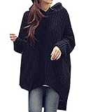 DDOL Women's Hooded Oversized Knitted Long Sweater Pullover