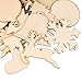 WXJ13 30 PCS 6 Styles Wooden Christmas Hanging Ornaments, for DIY Wood Crafts Christmas Decoration, Christmas Tree Ornaments