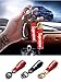 Latest fashion keychain Car keychain Keychain for Men and Women rubber metal keychain couple keychain urban style keychain（Red Gold）