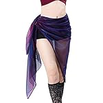 Wuchieal Women's Chiffon Solid Color Belly Dance Veils Belly Scarves Discolor Shawl Wuchieal Women's Chiffon Solid Color Belly Dance Veils Belly Scarves Discolor Shawl