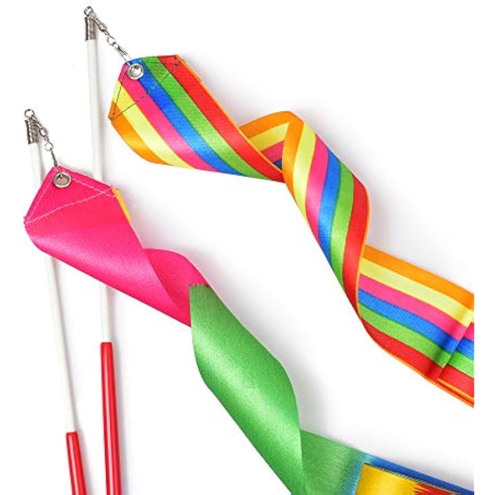 Dance Ribbons Streamers Rhythmic Gymnastic Wands Rods For Children Art