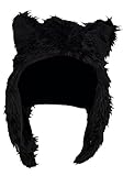 Black Bear Half Animal Hoodie/Hat (Faux Fur)
